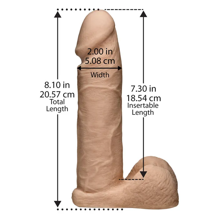 VacULock Ultraskyn 8 Inch Realistic Cock With Ultra Harness Doc Johnson Female Sex Toys