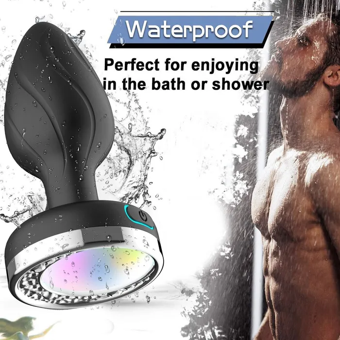 Vibrating Color Changing LED Anal Plug Kinkstasy Male Sex Toys