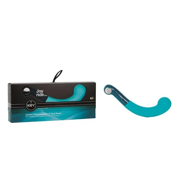 Vibrators Olivia Ocean Key by Jopen Comet II Rechargeable G Spot Wand Robin Egg Blue Vibrators Olivia Ocean Key by Jopen Comet II Rechargeable G Spot Wand Robin Egg Blue