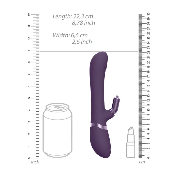 Vibrators Shots Toys Vive Etsu Interchangeable Rabbit Vibrator Purple