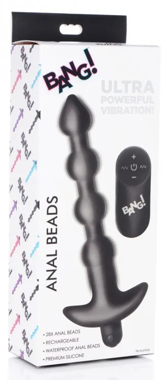 Willams Tradeing Company Anal BANG VIBRATING SILICONE ANAL BEADS REMOTE BLACK Willams Tradeing Company Anal BANG VIBRATING SILICONE ANAL BEADS REMOTE BLACK