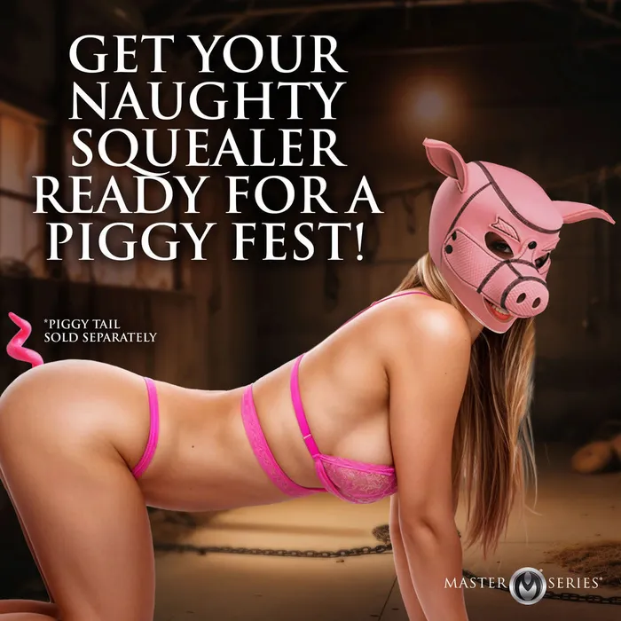 XR Brands Male Sex Toys Master Series Swine Neoprene Hood