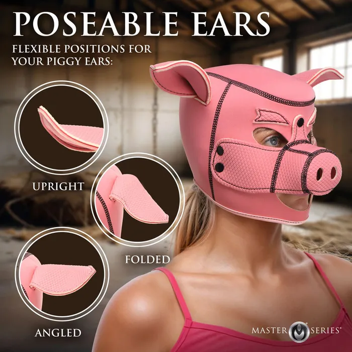 XR Brands Male Sex Toys Master Series Swine Neoprene Hood