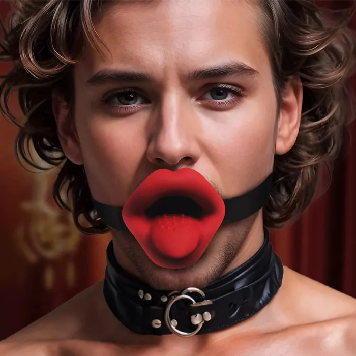 XR Brands Male Sex Toys Master Series Vibrating Sissy Mouth Gag